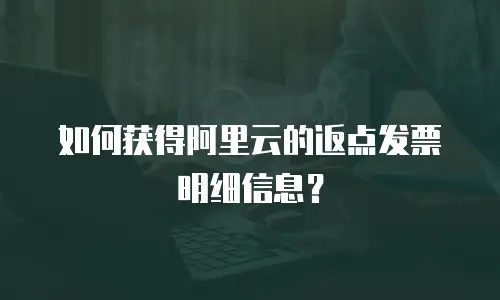 如何获得阿里云的返点发票明细信息？