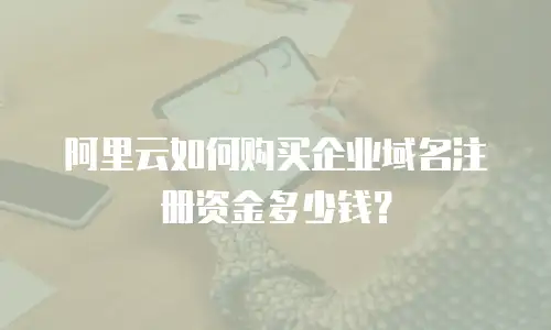 阿里云如何购买企业域名注册资金多少钱？