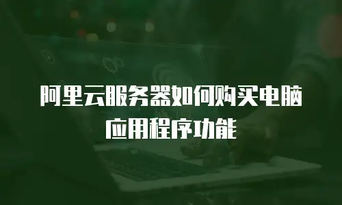阿里云服务器如何购买电脑应用程序功能