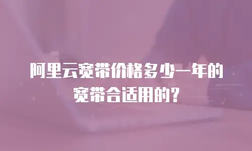 阿里云宽带价格多少一年的宽带合适用的？