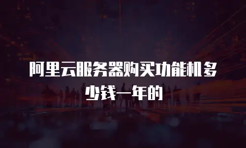 阿里云服务器购买功能机多少钱一年的