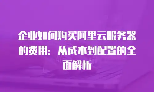 企业如何购买阿里云服务器的费用：从成本到配置的全面解析