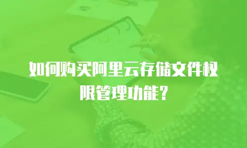 如何购买阿里云存储文件权限管理功能？