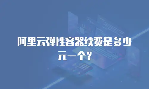 阿里云弹性容器续费是多少元一个？