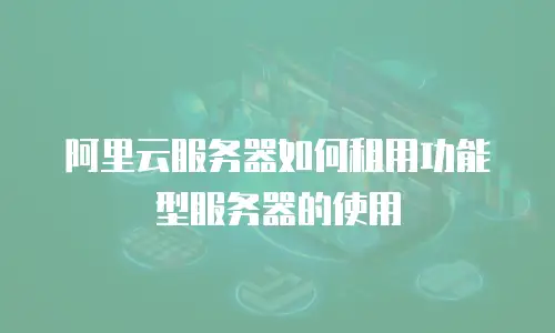 阿里云服务器如何租用功能型服务器的使用