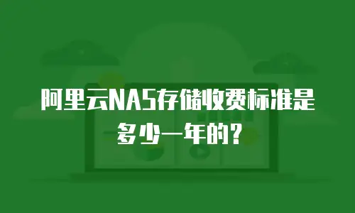 阿里云NAS存储收费标准是多少一年的？