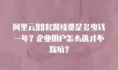 阿里云99套餐续费是多少钱一年？企业用户怎么选才不踩坑？