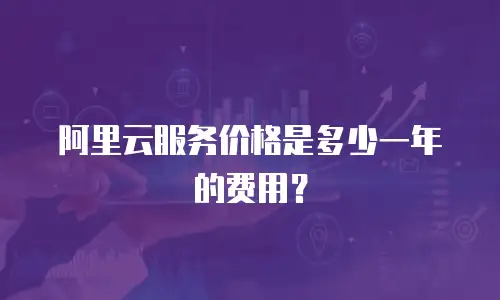 阿里云服务价格是多少一年的费用？