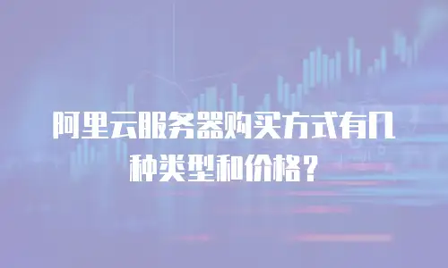 阿里云服务器购买方式有几种类型和价格？
