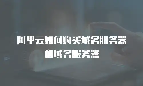 阿里云如何购买域名服务器和域名服务器
