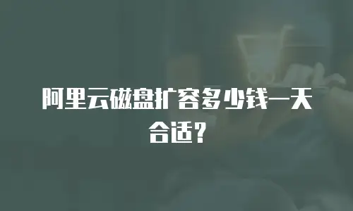 阿里云磁盘扩容多少钱一天合适？