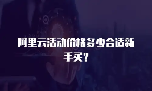 阿里云活动价格多少合适新手买？