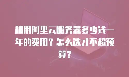 租用阿里云服务器多少钱一年的费用？怎么选才不超预算？