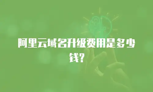 阿里云域名升级费用是多少钱？