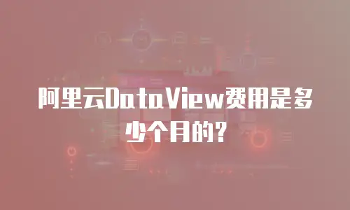 阿里云DataView费用是多少个月的？