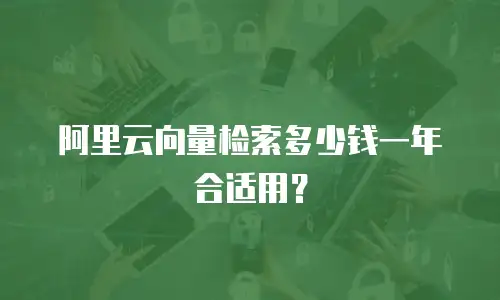 阿里云向量检索多少钱一年合适用？