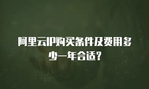 阿里云IP购买条件及费用多少一年合适？