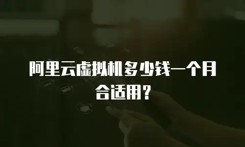 阿里云虚拟机多少钱一个月合适用？