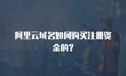 阿里云域名如何购买注册资金的？