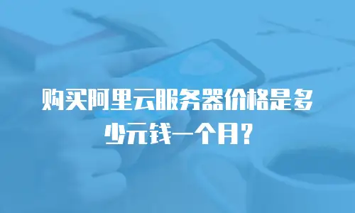 购买阿里云服务器价格是多少元钱一个月？