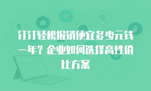 钉钉轻松报销便宜多少元钱一年？企业如何选择高性价比方案