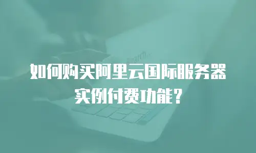 如何购买阿里云国际服务器实例付费功能？