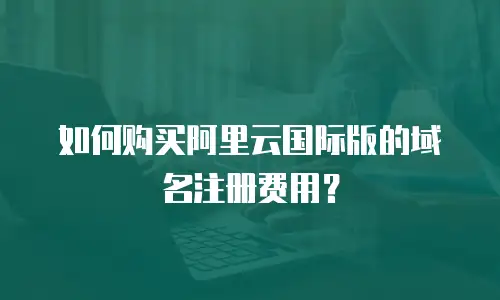 如何购买阿里云国际版的域名注册费用？