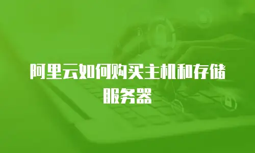 阿里云如何购买主机和存储服务器