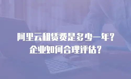 阿里云租赁费是多少一年？企业如何合理评估？