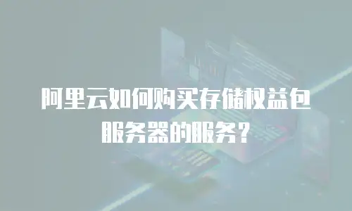阿里云如何购买存储权益包服务器的服务？