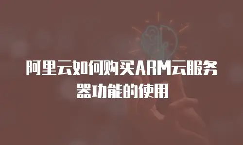 阿里云如何购买ARM云服务器功能的使用