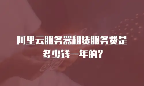 阿里云服务器租赁服务费是多少钱一年的？