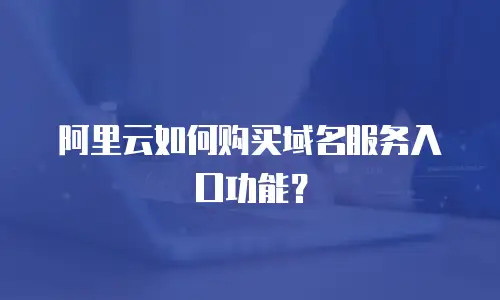 阿里云如何购买域名服务入口功能？