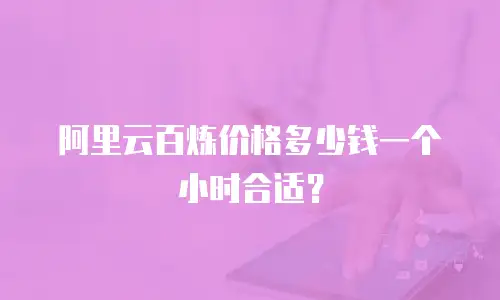 阿里云百炼价格多少钱一个小时合适？