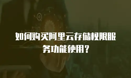 如何购买阿里云存储权限服务功能使用？