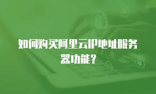 如何购买阿里云IP地址服务器功能？