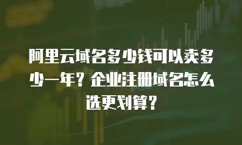 阿里云域名多少钱可以卖多少一年？企业注册域名怎么选更划算？