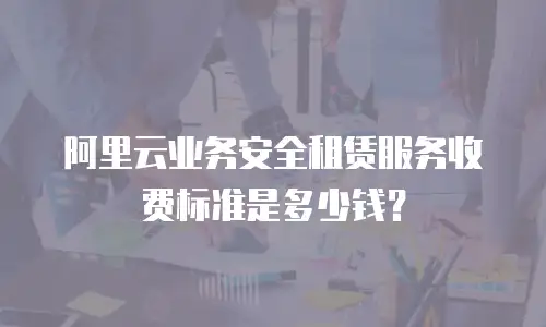阿里云业务安全租赁服务收费标准是多少钱？