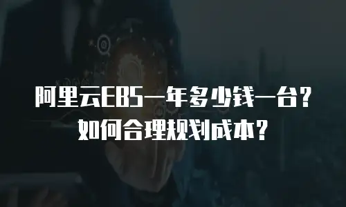 阿里云EBS一年多少钱一台？如何合理规划成本？