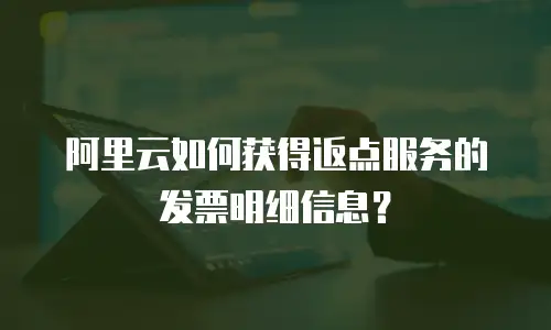 阿里云如何获得返点服务的发票明细信息？