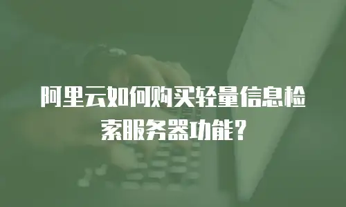 阿里云如何购买轻量信息检索服务器功能？