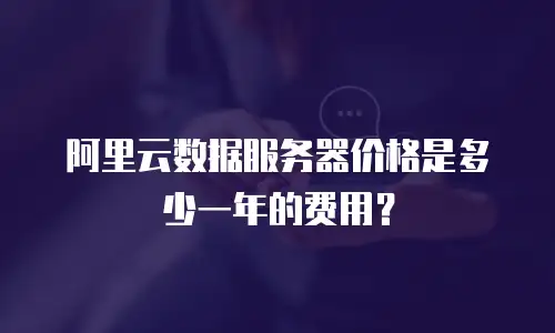 阿里云数据服务器价格是多少一年的费用？