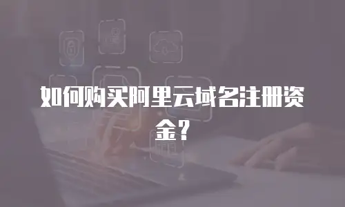 如何购买阿里云域名注册资金？