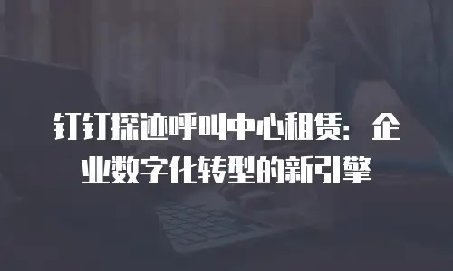 钉钉探迹呼叫中心租赁：企业数字化转型的新引擎