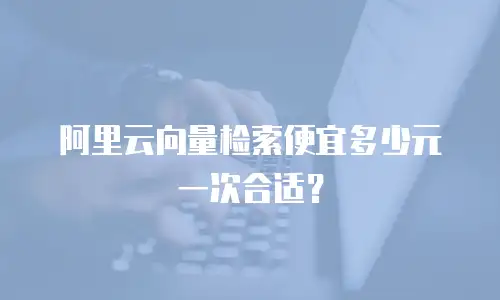 阿里云向量检索便宜多少元一次合适？