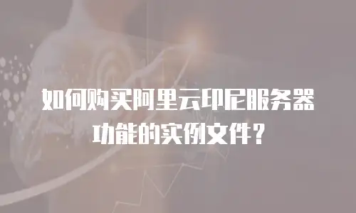 如何购买阿里云印尼服务器功能的实例文件？