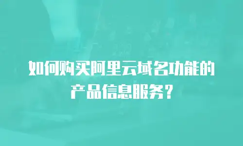 如何购买阿里云域名功能的产品信息服务？