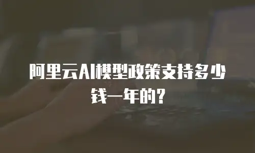 阿里云AI模型政策支持多少钱一年的？