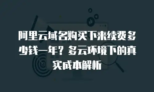 阿里云域名购买下来续费多少钱一年？多云环境下的真实成本解析