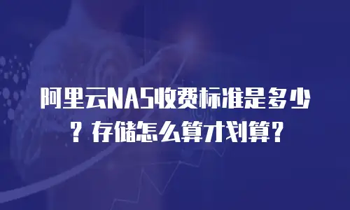 阿里云NAS收费标准是多少？存储怎么算才划算？